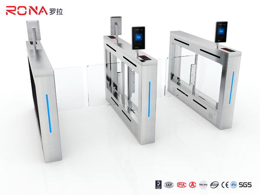 Beli Pembaca Kartu Pengenalan Wajah Swing Gate Turnstile Dengan DC24 Brushless Motor 6 Pasang Sensor online manufacture