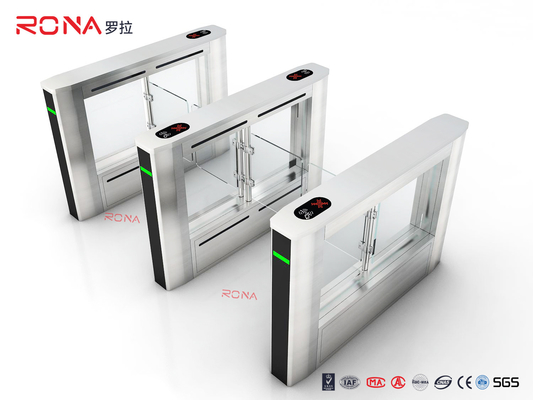 Beli TCP / IP Keamanan Elektro Kunci Pintu Swing Pedestrian Barrier Gate Turnstyle Fastlane Kaca online manufacture