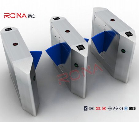 Beli Berjalan Melalui Detektor Logam Flap Barrier Gate Transparent Wing Flap Optical Turnstile online manufacture