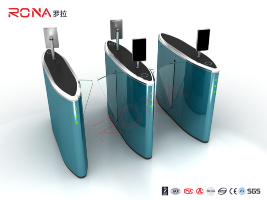 Beli Pintu penghalang Flap Motor Brushless Turnstiles keamanan tinggi dengan lebar jalur 550mm online manufacture