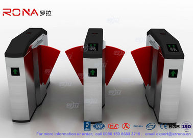 Beli Keselamatan Flap Barrier Gate Setengah Tinggi Pedestrian Turnstile Gate 550mm Kantor Flap Wing Barrier online manufacture