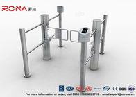 Kecepatan tinggi Swing Barrier Gate Double Core Biometric Stainless Steel untuk Pusat Kebugaran