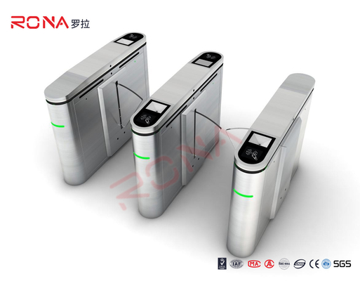 Flap Barrier Gate Fingerprint Reader Turnstile Barrier Gate Acrylic Flap Barrier Turnstile