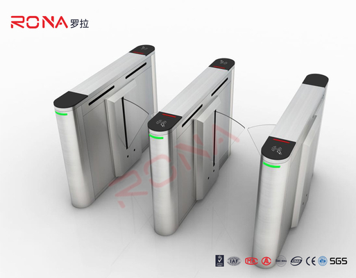 Stadion sidik jari Turnstile optik Flap Barrier Gate Entrance Turnstiles Swing Barrier disikat