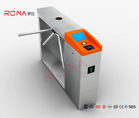 Fingerprint Reader Tripod Turnstile Gate Full 304 Stainless Steel Turnstile Gerbang Keamanan Pejalan kaki