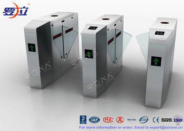 Keamanan Logam Flap Barrier Gate 304 SS Access Control System Dengan Sidik Jari