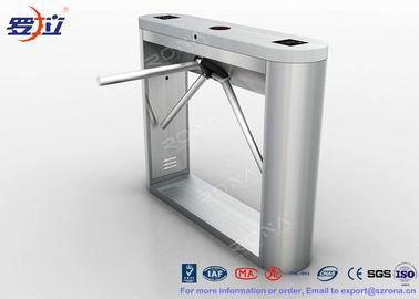 304 Stainless Steel Pedestrian Turnstile Gate Solution Untuk Pembaca Sidik Jari / Pembaca Wajah