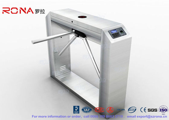 304 Stainless Steel Tripod Turnstile Gerbang RFID Flap Barrier Turnstile Kehadiran Pembaca Sidik Jari
