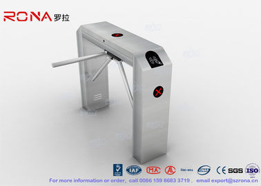 Semi Automatic Tripod Turnstile Gate Kontrol Akses Keamanan 304 Stainless Steel Perumahan