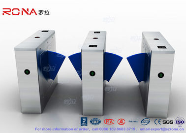 Berjalan Melalui Metal Detector Flap Barrier Gate Transparan Wing Flap Optical Turnstile