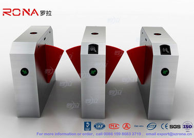 304 Stainless Steel Flap Barrier Gate Pintu Keamanan Access Control Turnstile Gate Anti-Pinch Kartu Kode