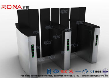 Akses Kontrol Turnstile Security Gates Tempered Glass Sliding Material