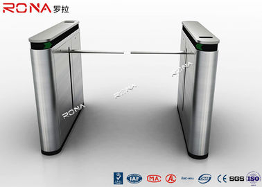 Shopping Mall Jatuhkan Arm Turnstile Gate 304 Stainless Steel 2 Pembaca RFID Windows