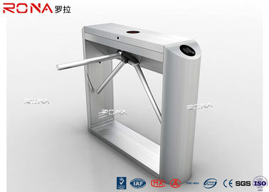 Pembaca sidik jari Tripod Turnstile Gate RFID Flap Barrier 30 Orang / Kecepatan Min