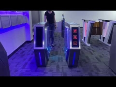 Gerbang Putar Penghalang Flap 2 Jalur Dengan Sistem Manajemen Tiket Dengan Lampu Di Bioskop