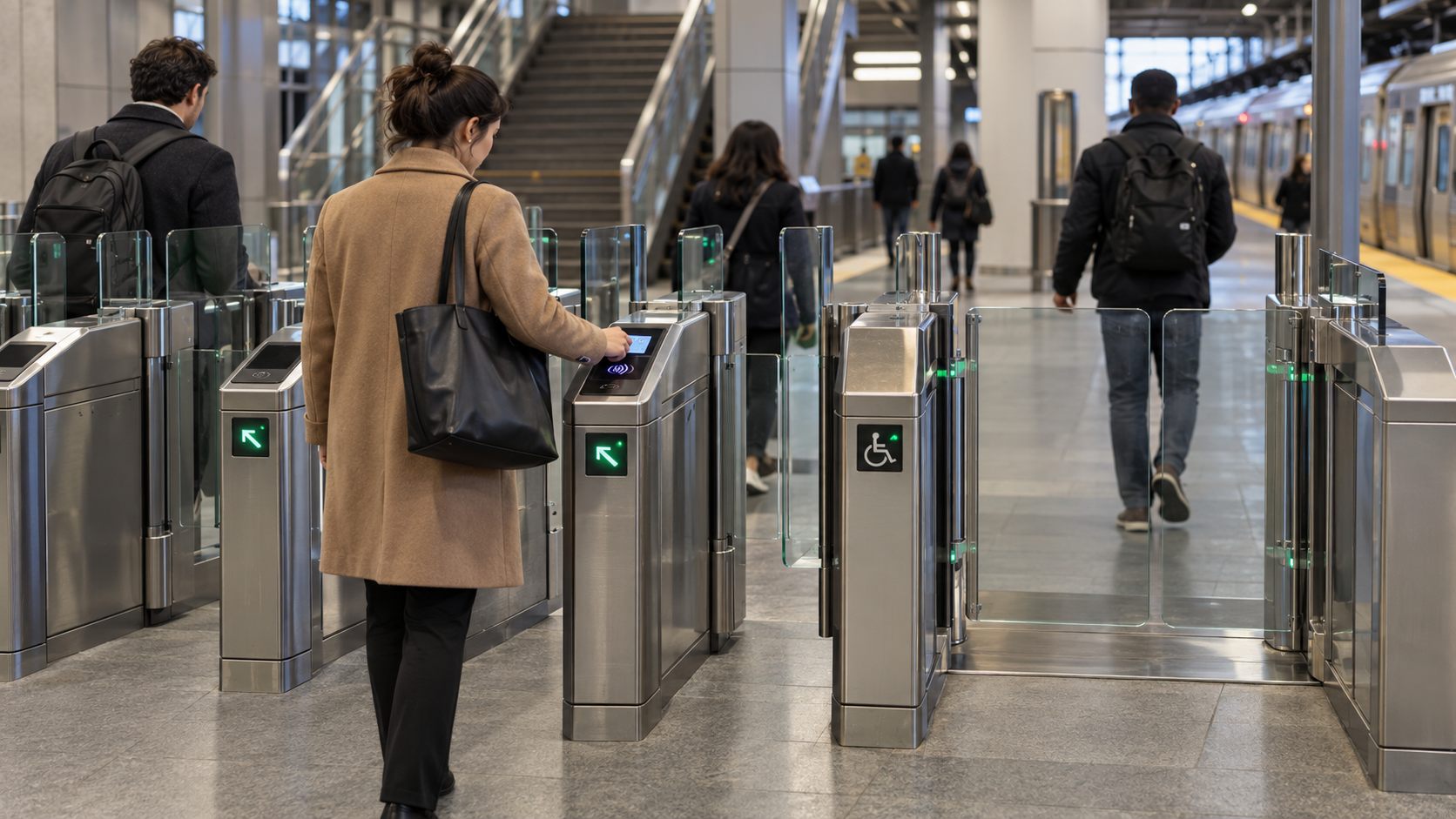 Blog perusahaan terbaru tentang PATH Contactless Fare Transition Puts Transit Station Gates and Readers in Focus