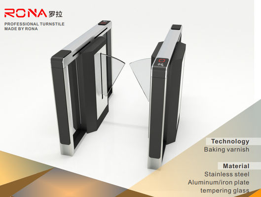 550mm Tcp / Ip Swing Flap Barrier Security Gate Access Control Untuk Pintu Metro