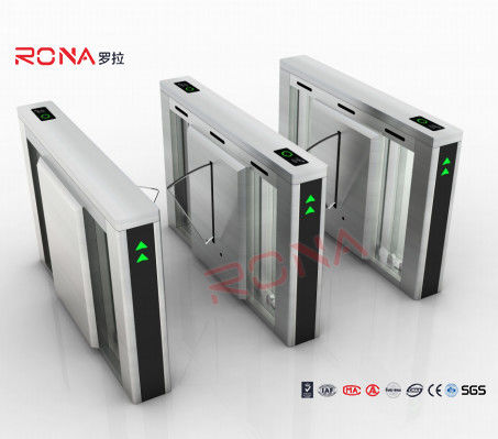 Sidik jari Flap Barrier Turnstile Setengah Tinggi Keamanan 304 stainless steel