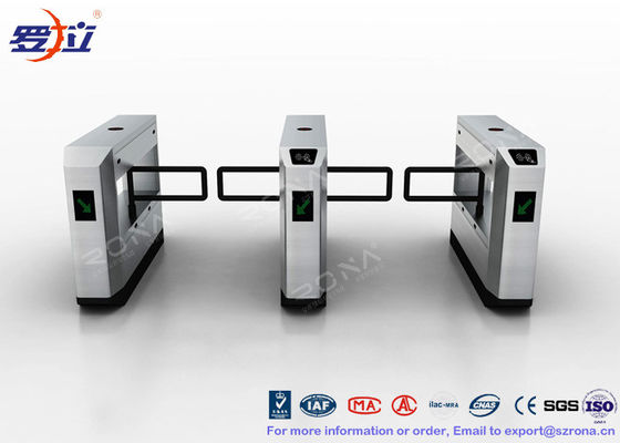 Kecepatan tinggi Kaca swing Barrier Gate Retractable Dengan UHF RFID Reader