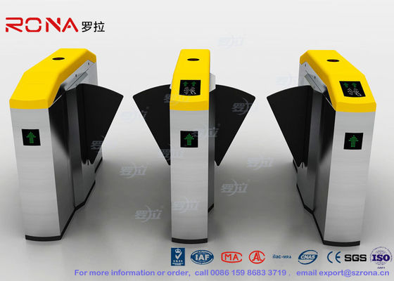 Fingerprint Retractable Flap Wing Barrier Pedestrian Kontrol Flap Barrier Kecepatan Gerbang