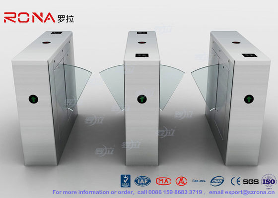 Multi - Lane Half Height pintu putar, Optical Flap Barrier Access Control Turnstile