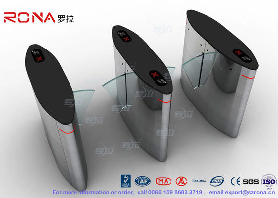 Flap Barrier Gate Tinggi Pinggang Access Control Turnstile Barcode Flap Barrier untuk Museum