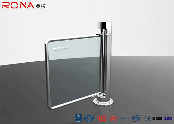 Pintu Masuk Supermarket Swing Gate Turnstile Dual Mechanical Metal Round Pillar Single Pole