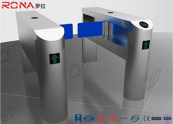 Tiang Tunggal Setengah Tinggi Turnstile, Pedestrian Turnstile Gate Dengan Card Reader