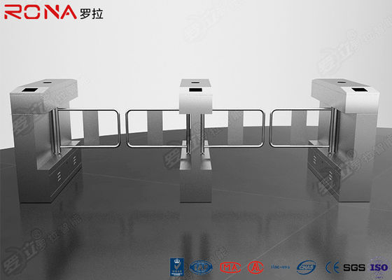 Automatic Glass Swing Gate, Kontrol Akses Turnstile Gate Untuk Supermarket / Kantor