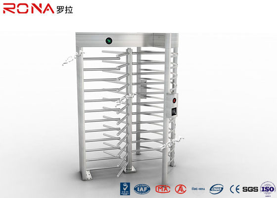 Tahan lama Penuh Tinggi Turnstile Single Channel Stainless Steel Cermin Selesai