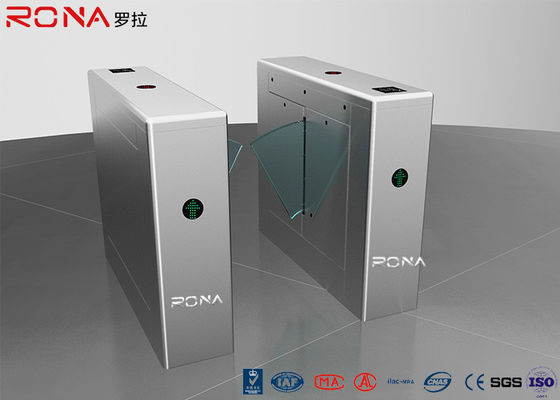 Metro Flap Barrier Gate Access Control Sistem Pembaca Kartu RFID Security 20 Watt