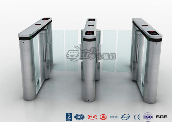 Sidik Jari Pedestrian Swing Gate Turnstile Pembaca Kartu RFID Anti Pinch Mechanical Structure